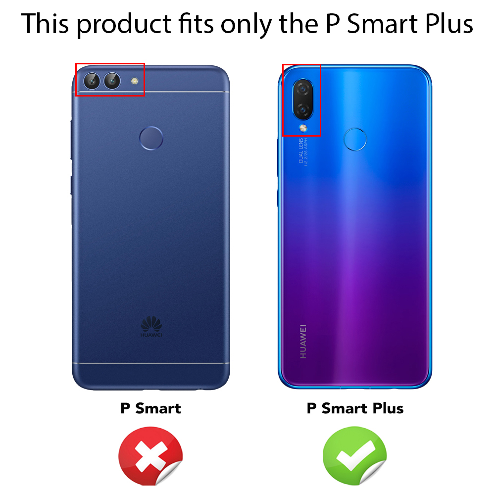 NALIA Klare Glitzer Smart Plus Silikon Transparent Backcover, Huawei, Hülle, P (2018)