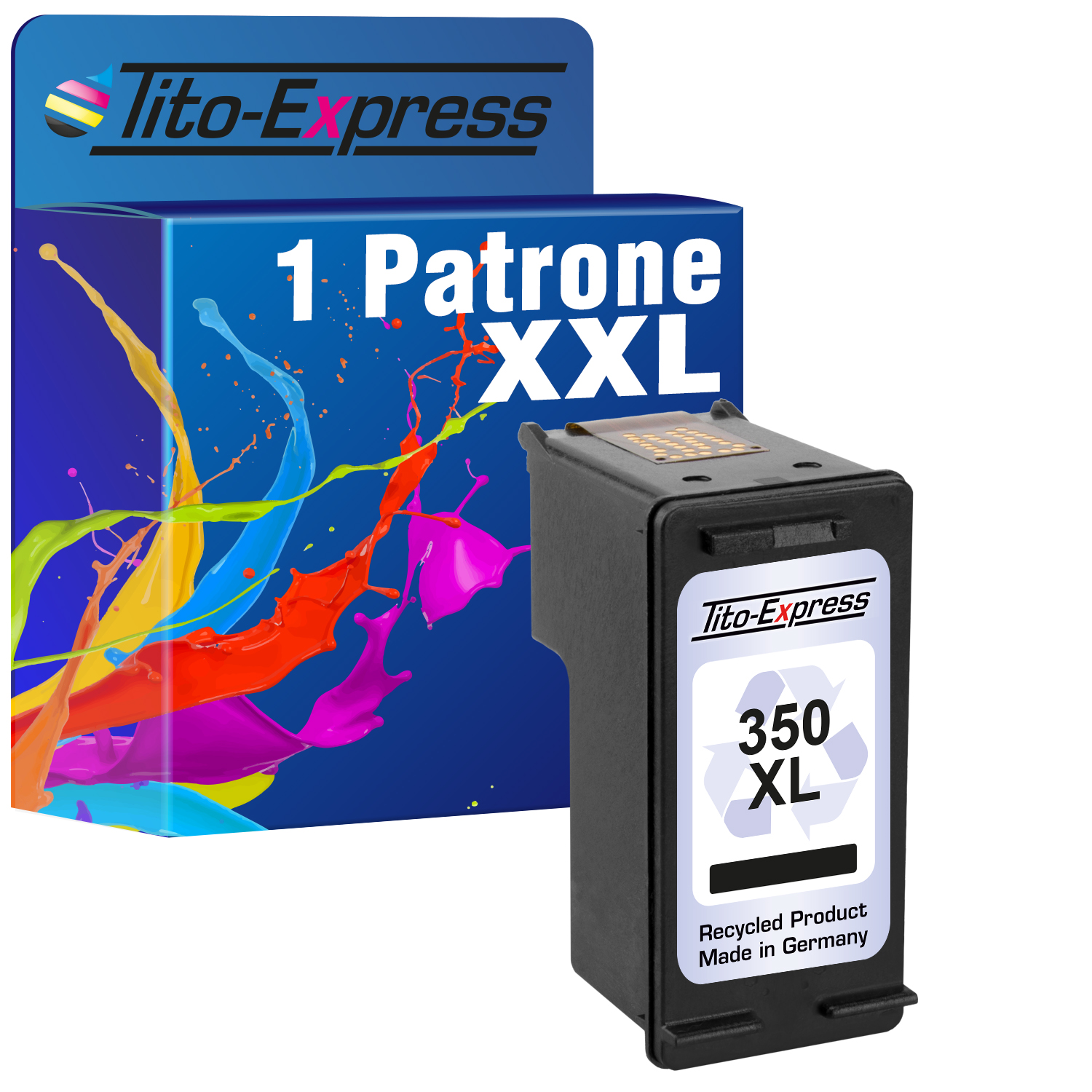 XL 350 Black PLATINUMSERIE (CB336EE) 1 ersetzt Patrone TITO-EXPRESS Tintenpatrone HP
