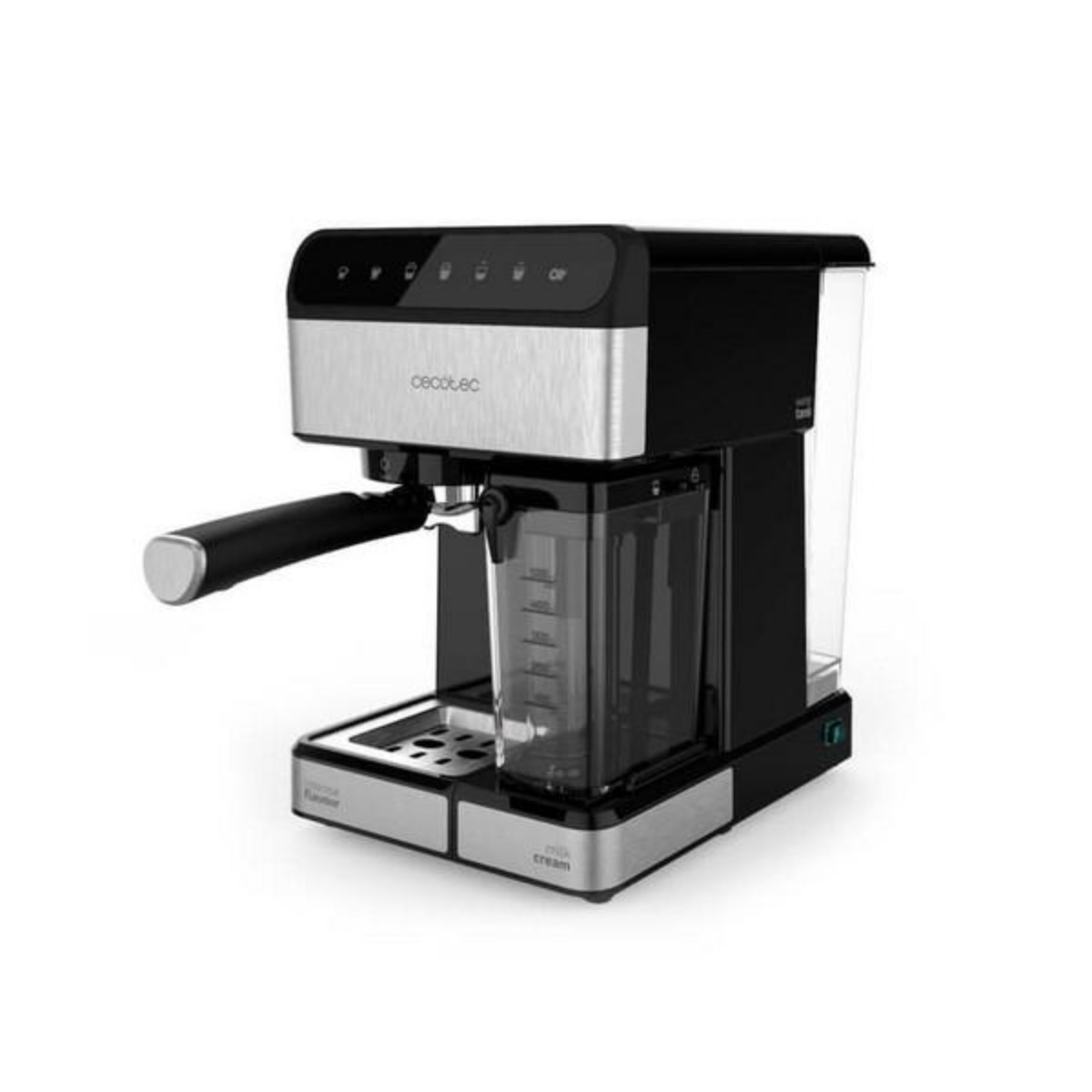 Cafetera semiautomática - Cecotec Power Instant-ccino 20 Touch, 20 bares, Táctil, Depósito de Leche