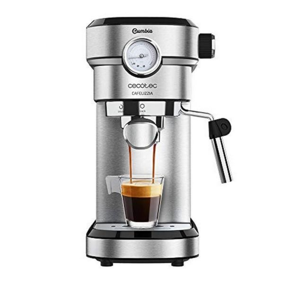Cafetera Express - Cafelizzia 790 Steel Pro CECOTEC, 1350 W, 1,2 l, Silver