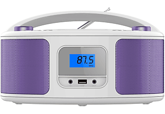 CYBERLUX CL-320 Tragbarer CD-Player | Tragbares Stereo Radio | Kinder Radio | CD Player Loopy Lila
