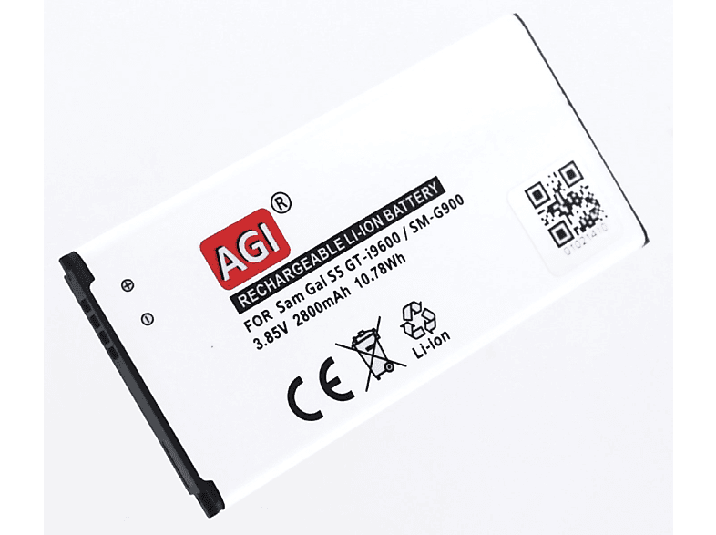 AGI Akku Handy-/Smartphoneakku, Li-Ion, SM-G900F kompatibel mit Samsung 2800 Li-Ion 3.85 Volt, mAh