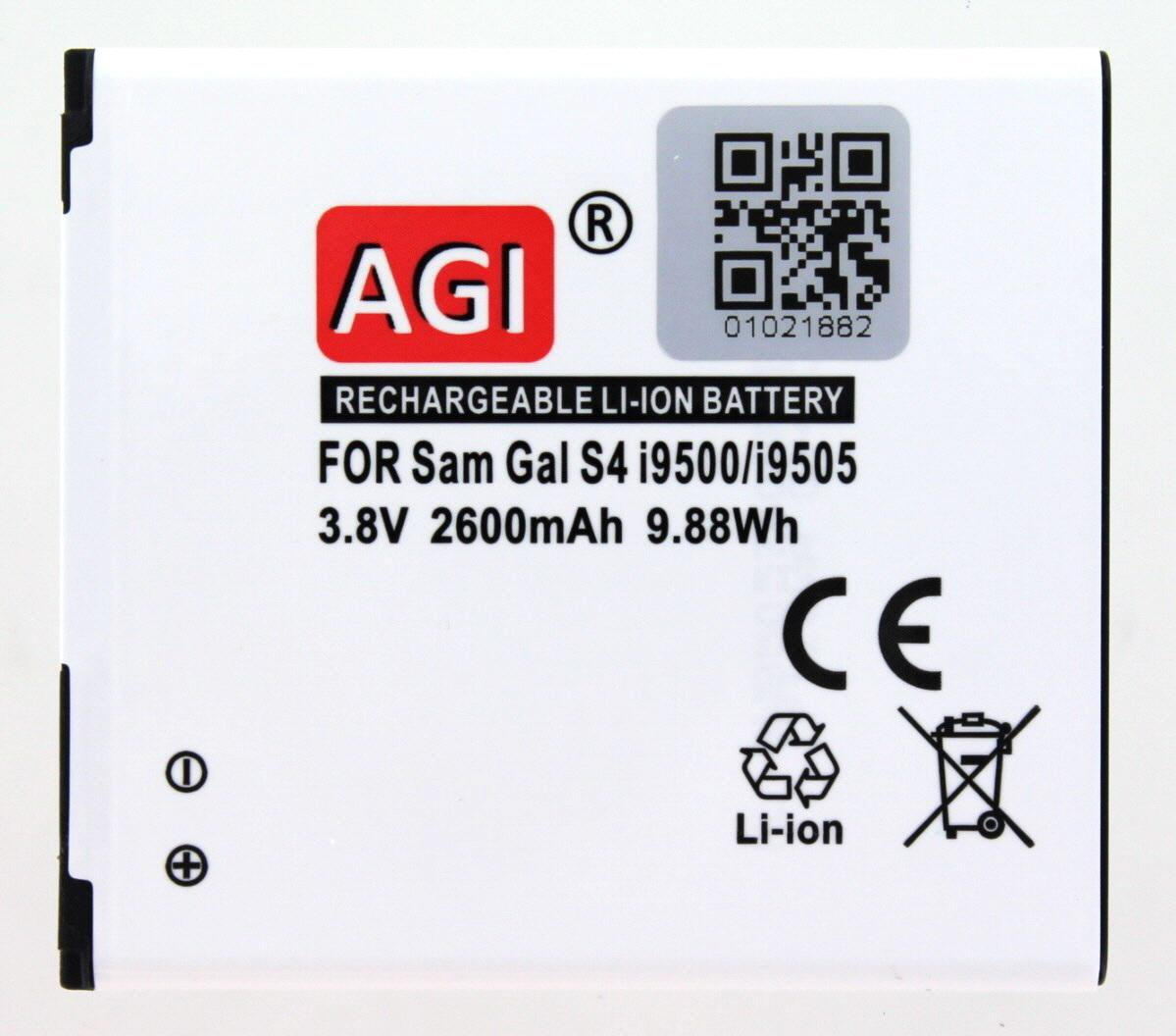 AGI Akku kompatibel mit Samsung 3.7 2600 Li-Ion, Handy-/Smartphoneakku, Li-Ion GT-I9506 mAh Volt