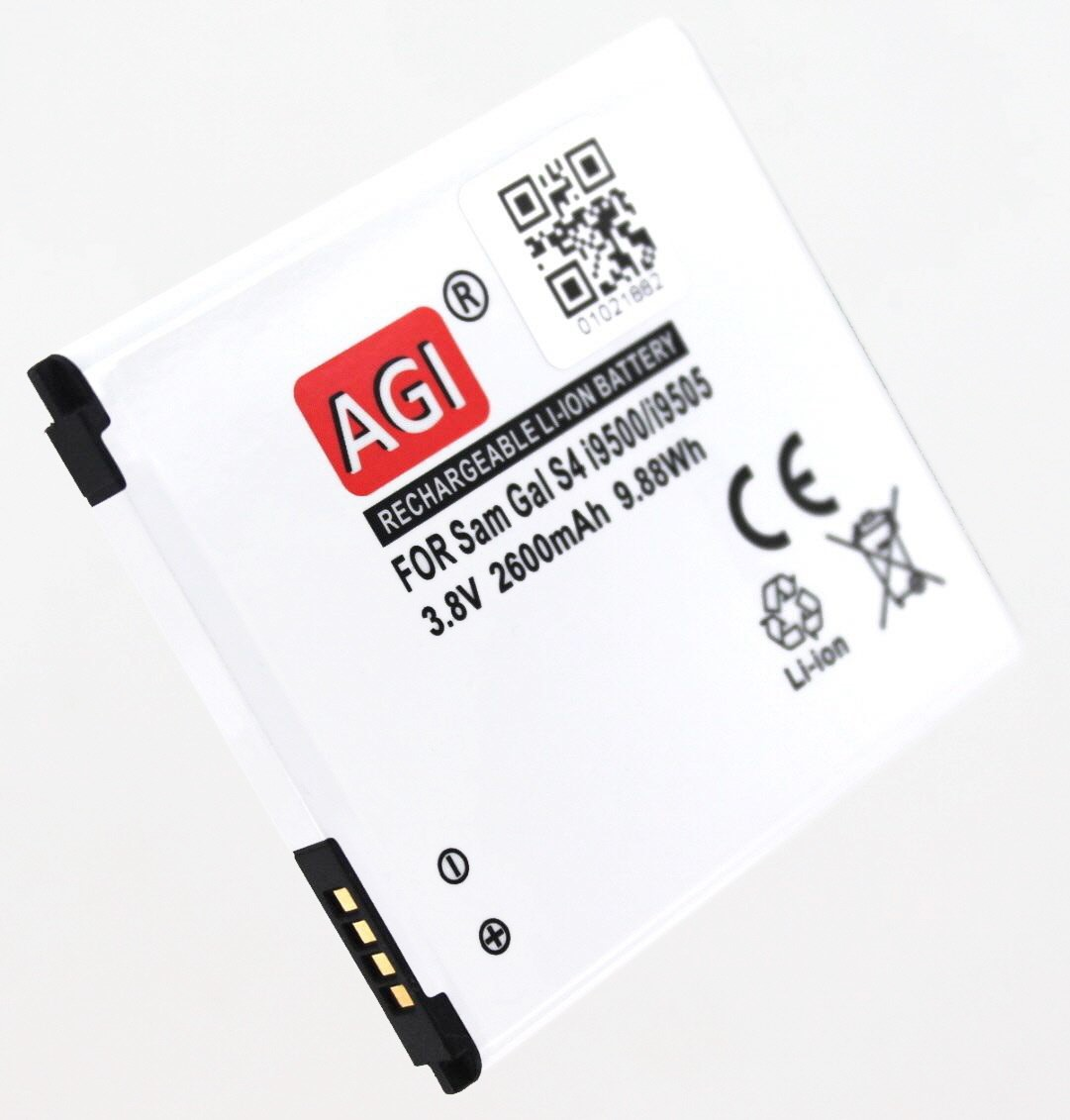 mit AGI kompatibel Handy-/Smartphoneakku, 2600 mAh Samsung Akku Li-Ion, Li-Ion Galaxy 3.7 Active Volt, S4