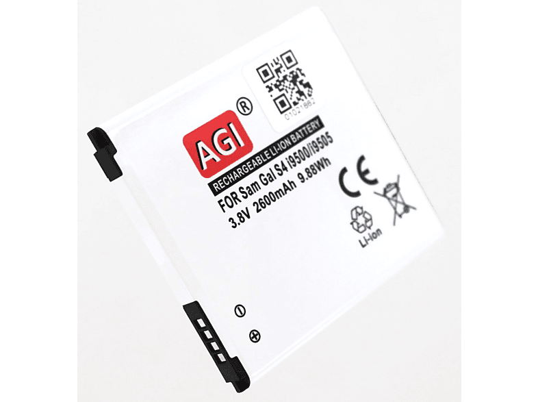 AGI Akku kompatibel mit Samsung Galaxy S4 Li-Ion Handy-/Smartphoneakku, 3.7 Volt, 2600 mAh