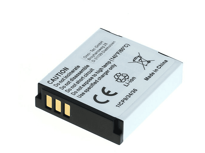 mit 1250 mAh Akku HMX-Q10BP/EDC 3.7 kompatibel Camcorderakku, Samsung Volt, AGI Li-Ion