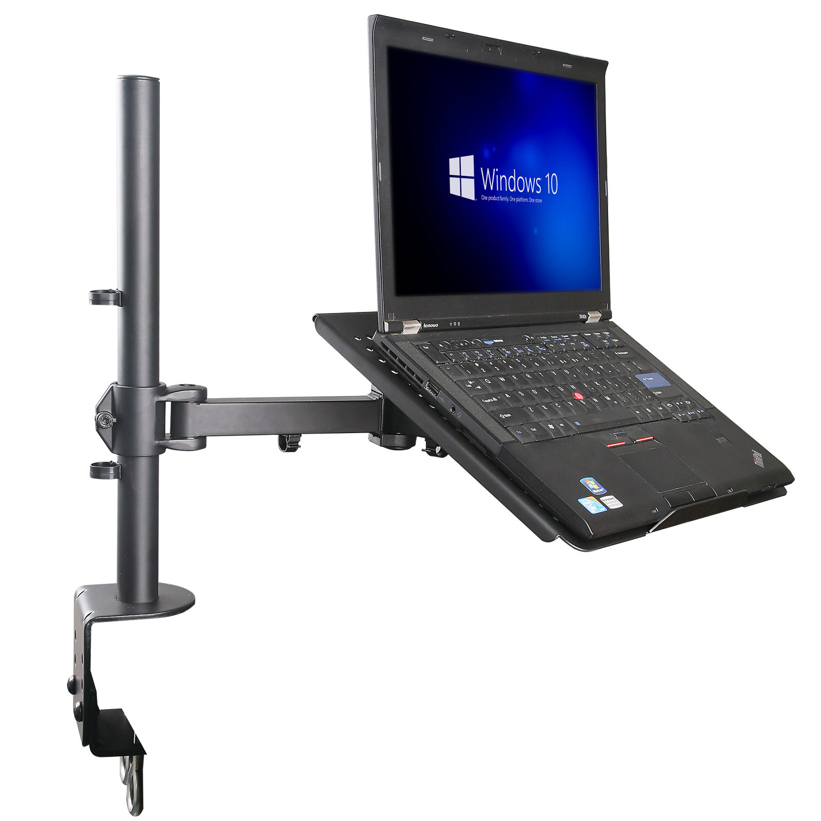 DRALL INSTRUMENTS Universal Laptop Macbook Notebook LT10BK passt für Tischhalterung Tischhalterung Modell: neigbar Ablage schwarz mit