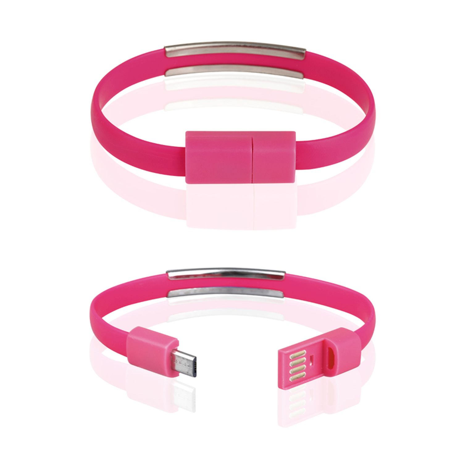 Ladekabel, Stylisch USB Armband Datenkabel, COFI Micro Rosa