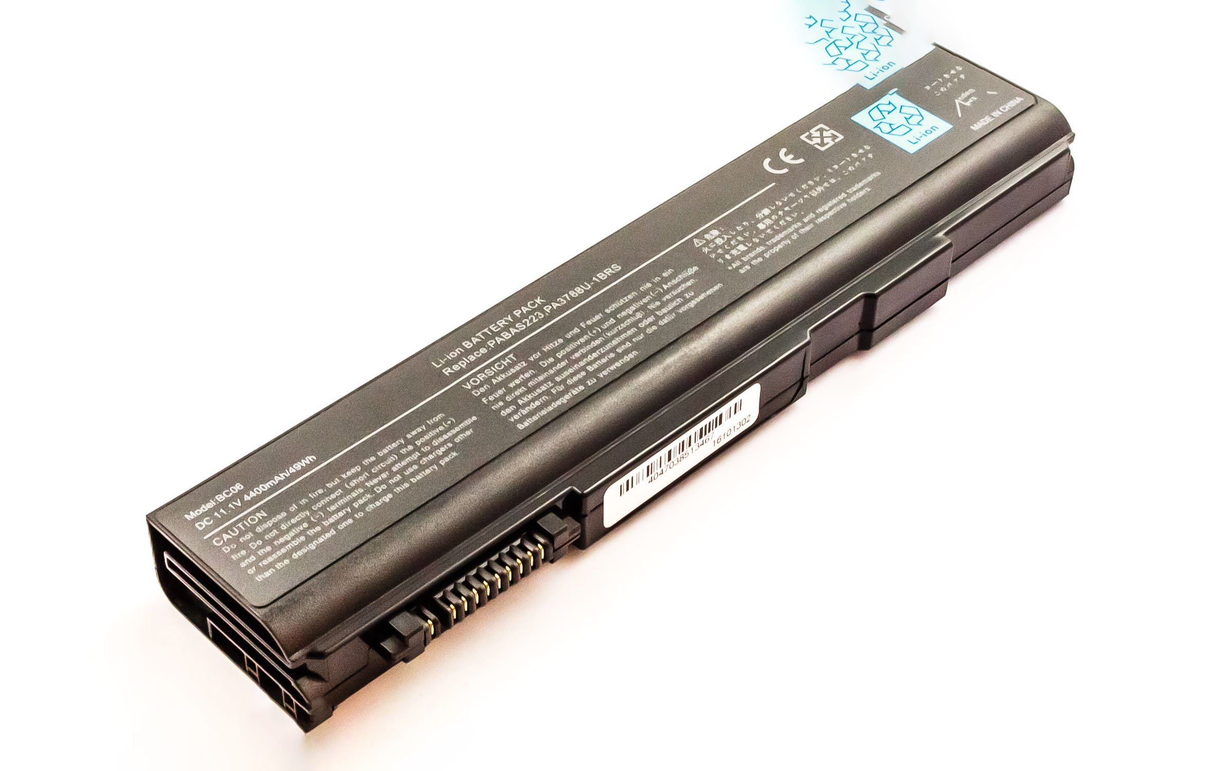 AGI Akku kompatibel mit mAh Tecra 10.8 Li-Ion Notebookakku, Volt, 4400 Toshiba A11-16M