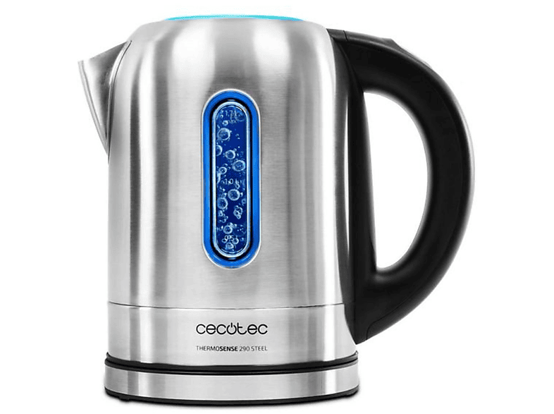 Hervidor de agua ThermoSense 290 Steel CECOTEC, 2200 W, 1.7 l, Silver MediaMarkt