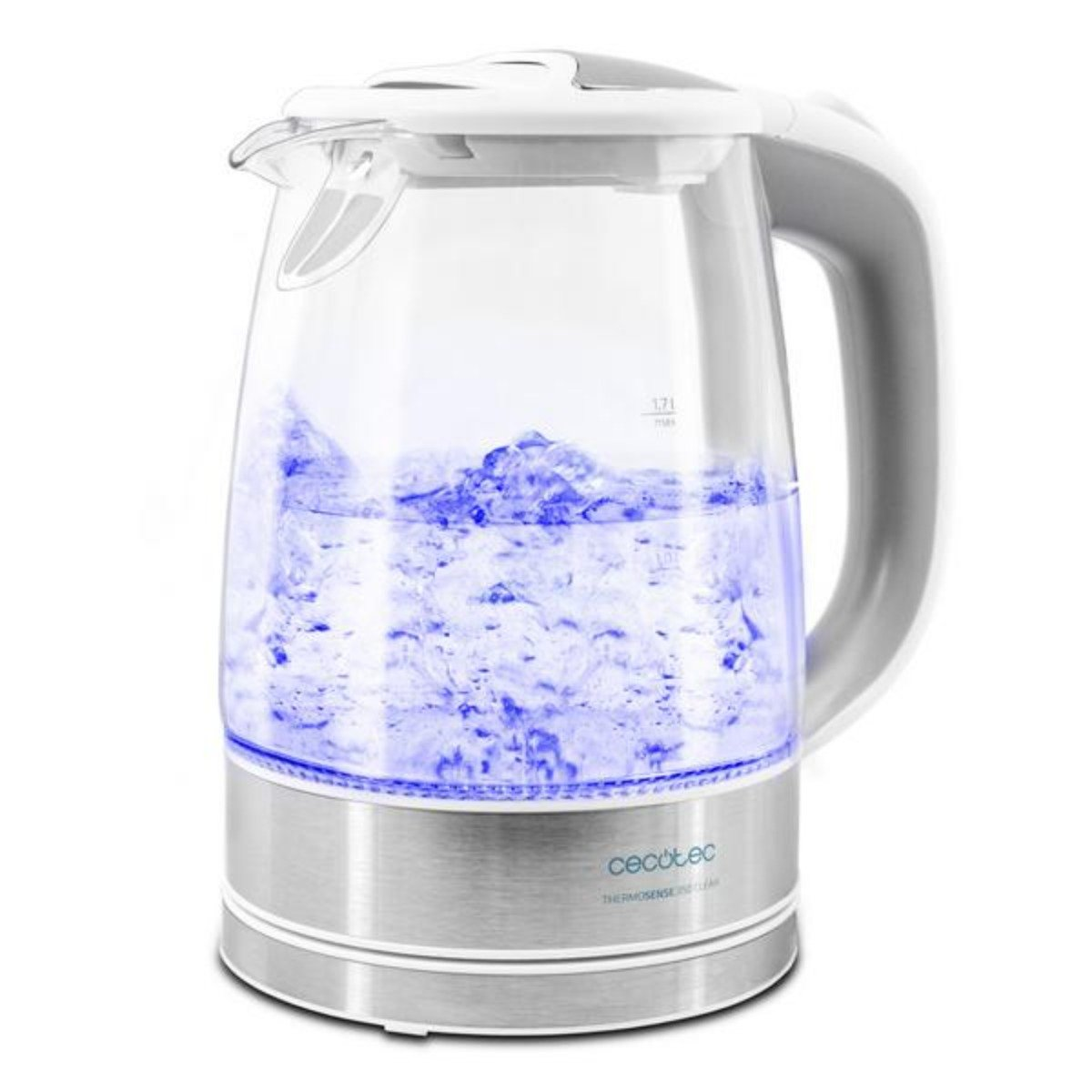 Hervidores de agua - Hervidor de agua ThermoSense 350 Clear CECOTEC, 2200 W, 4 l, plata