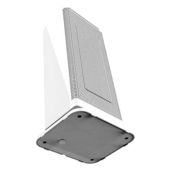 Białe urządzenie z niskiego kąta.