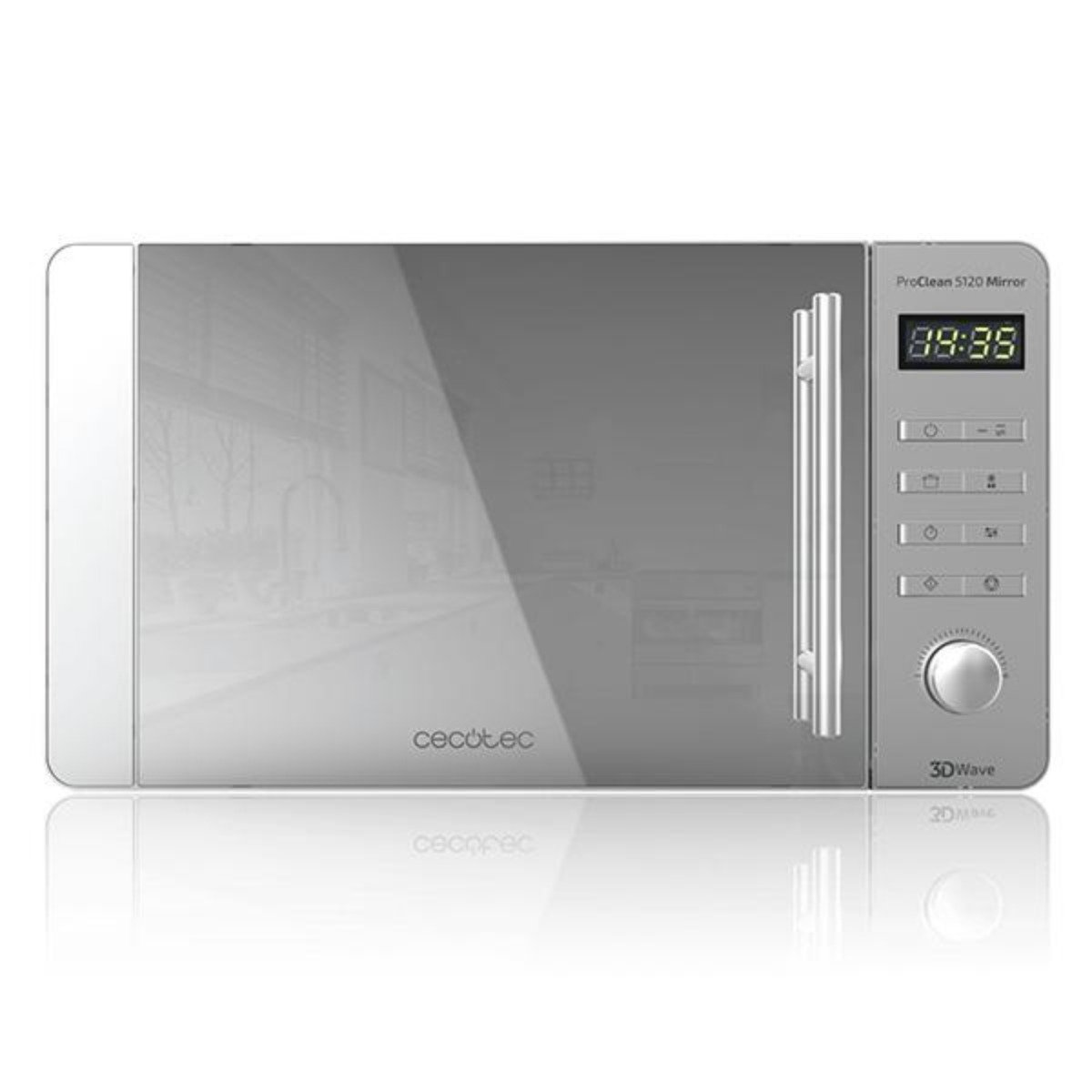 Microondas libre instalación - Microondas ProClean 5120 Inox CECOTEC, 700 W, 3 potencia, 1 Liter, plata