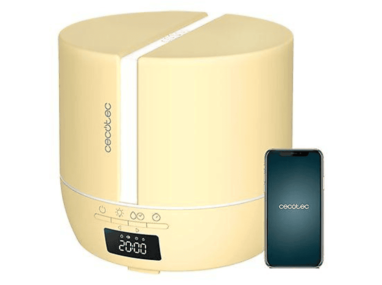 CECOTEC PureAroma 550 Connected SunLight Diffuser Gelb (15,6 Watt, Raumgröße: 30 m²) | Luftbefeuchter