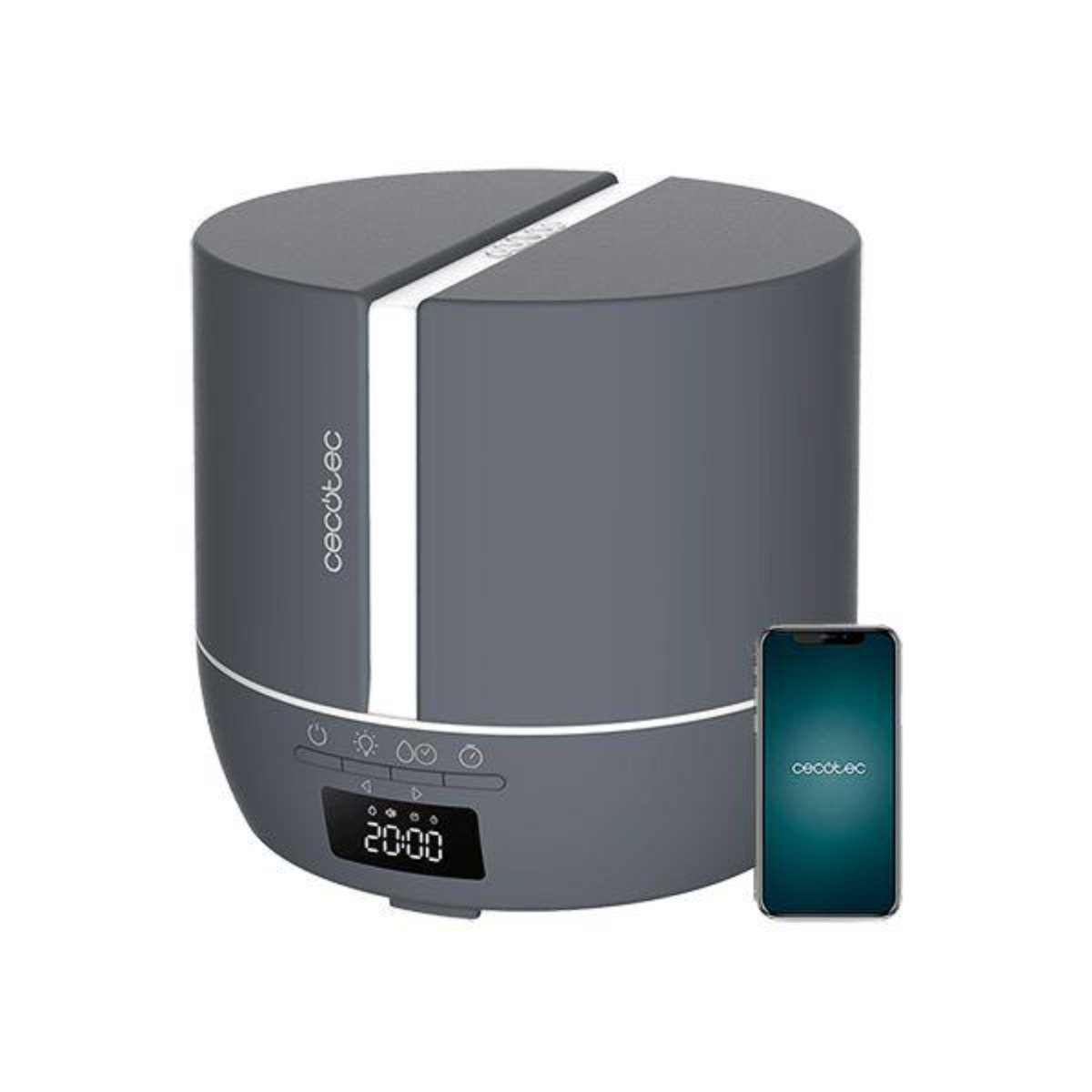 Humidificador - 5646 CECOTEC, 500 ml, 30 m²m², Gris