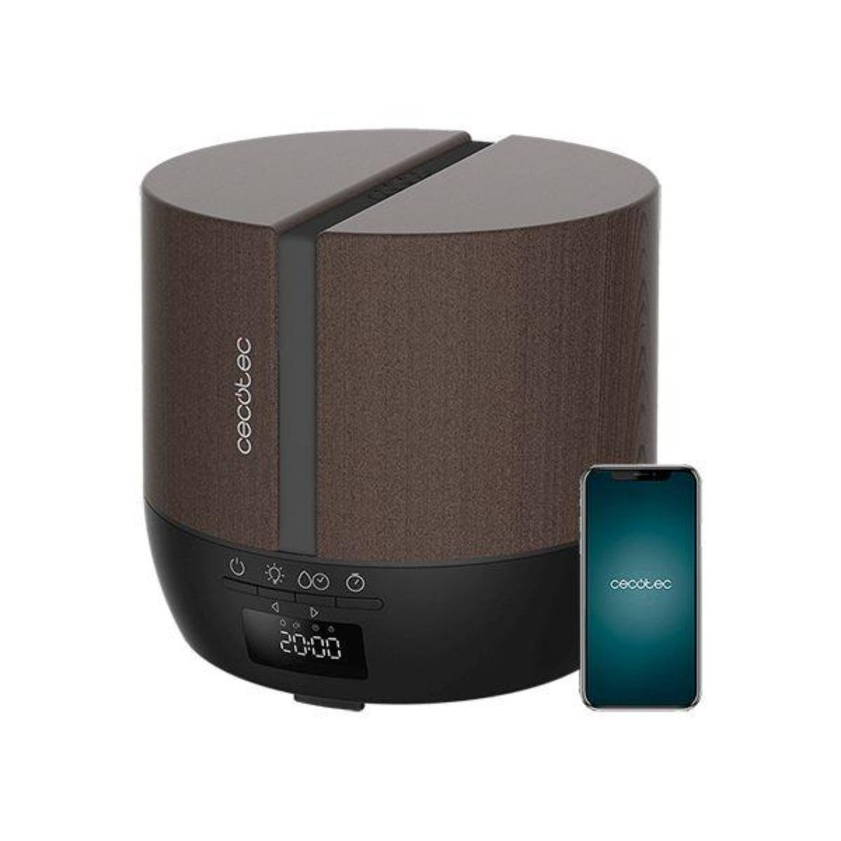 Difusor de aromas - PureAroma 550 Connected Black Woody CECOTEC, 500 ml, 30 m²m², Black
