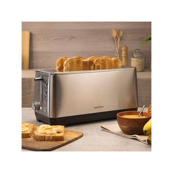 Extra Double Schlitze: Grau Watt, CECOTEC Toaster 2) (1600 BigToast