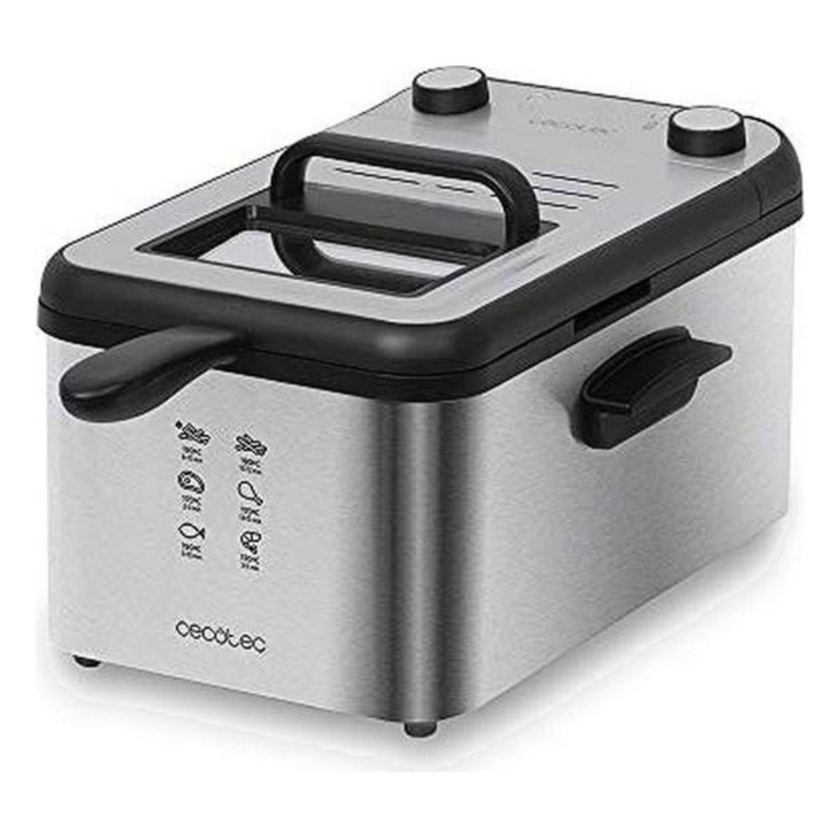 Freidora con aceite - CleanFry Infinity 3000 CECOTEC, 2400 W, Silver