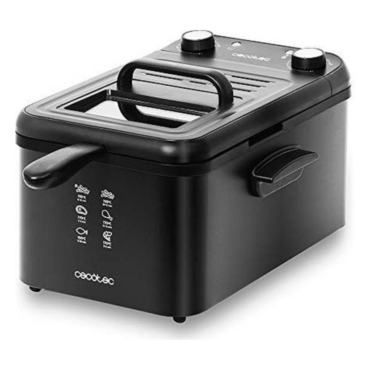 Freidora con aceite CleanFry Infinity 3000;CECOTEC, 2400 WW, 3 lL, Negro