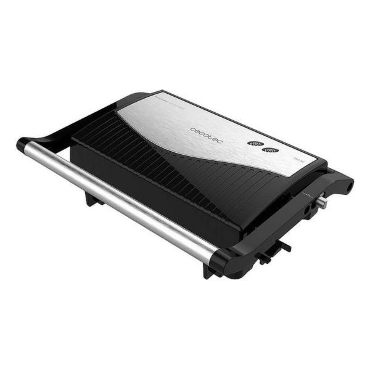 PLANCHA ASA,PAELLERA,GRIL - CECOTEC Parrilla Eléctrica Rock'nGrill 750 Full Open, 750 W, plata