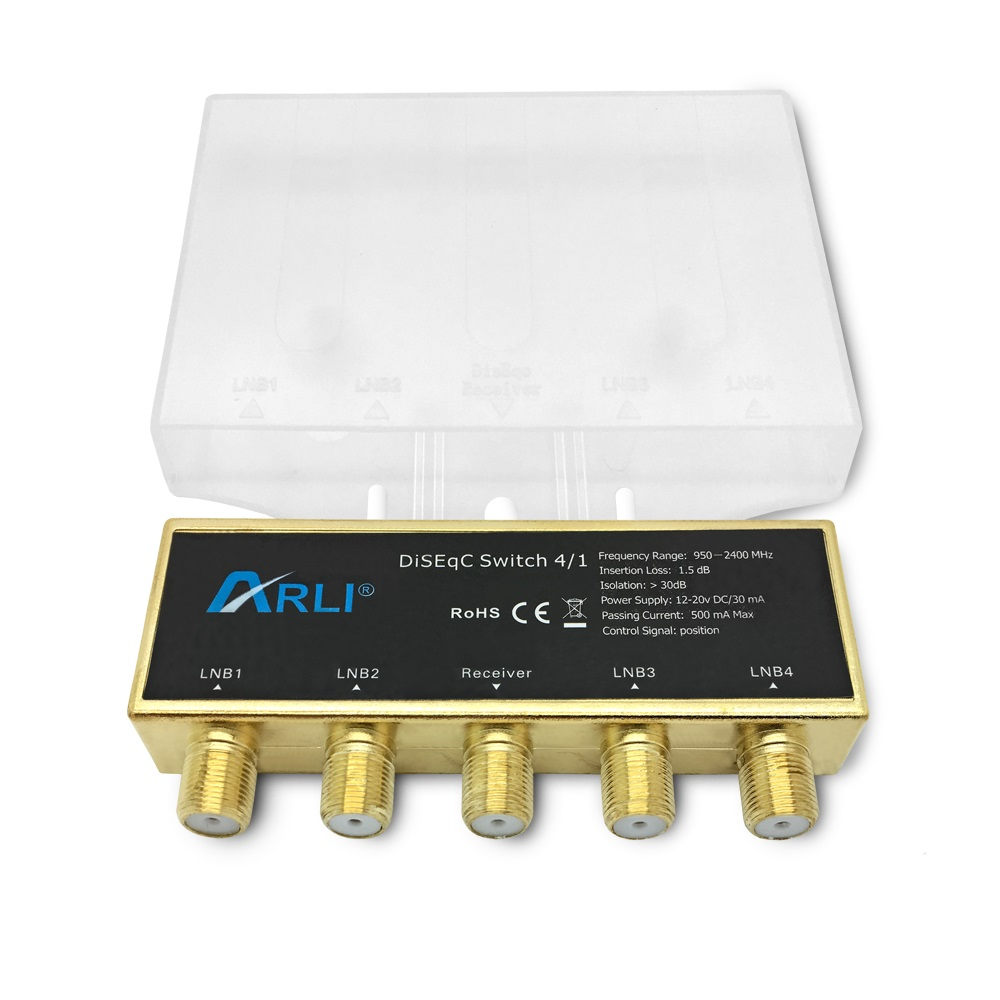 Sat ARLI 4/1 F-Stecker Diseqc + 5x Schalter