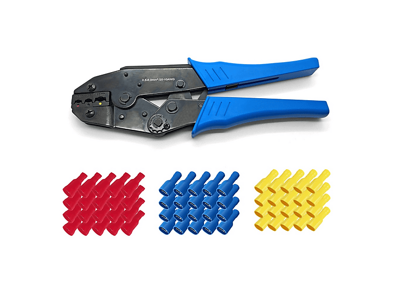 ARLI Set 150 Flachsteckhülsen Crimpzange, Blau | MediaMarkt