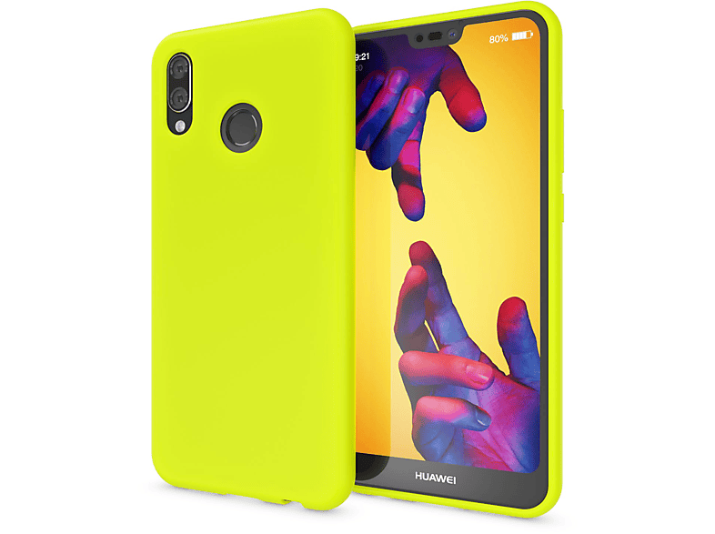 NALIA Neon Silikon Hülle, Backcover, Lite, Huawei, Gelb P20