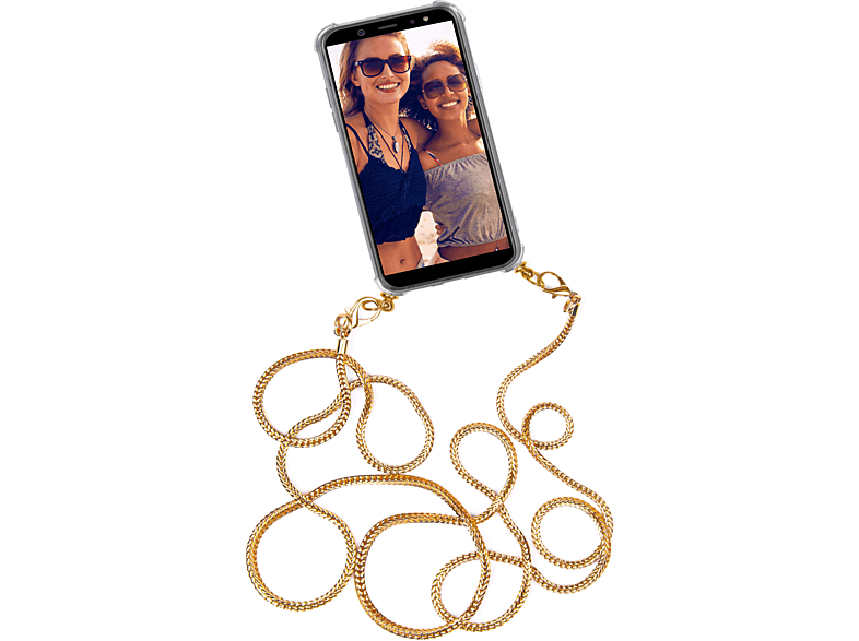 ONEFLOW Twist Case Gold Kette, Galaxy mit Samsung, A31, Backcover