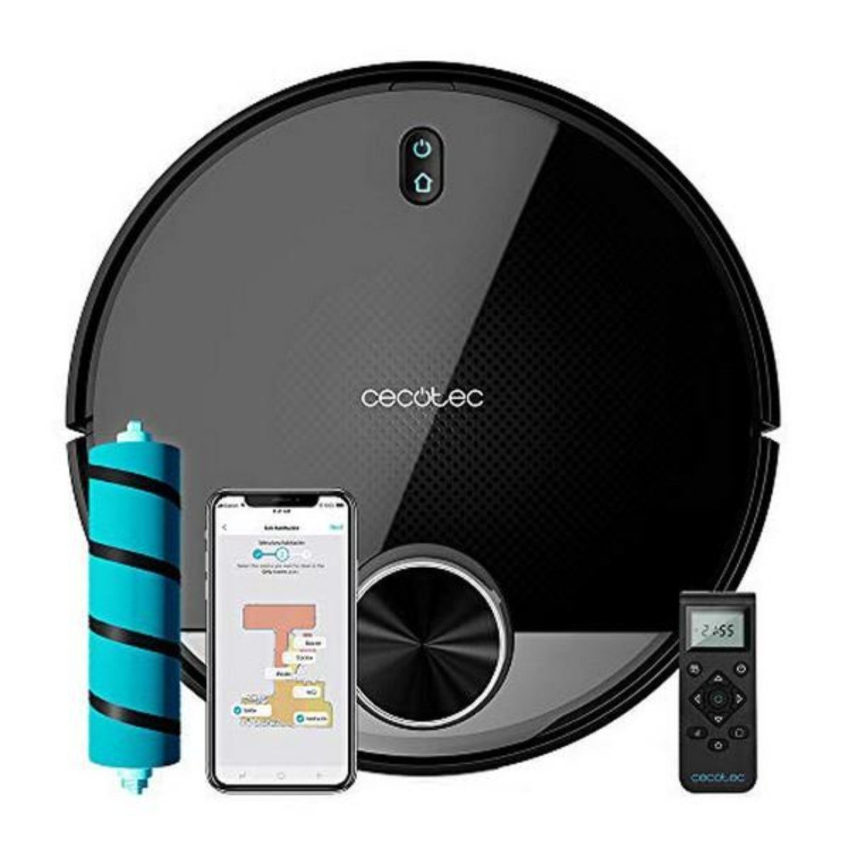 Robot Aspirador - Conga 3790 CECOTEC, 65 W, 0,35 Liter, 120 min, 64 dB(A)dB(A), Black