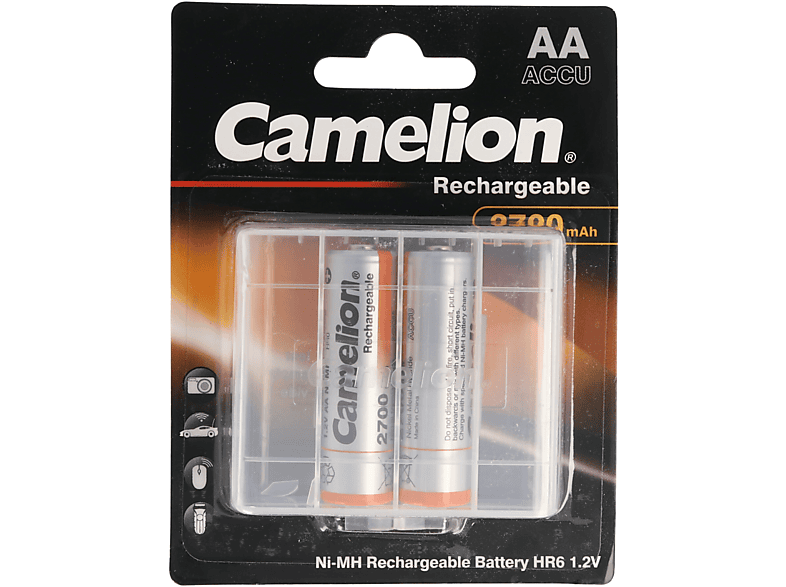 CAMELION AA, Mignon LR6, HR6, NiMH Akku mit bis zu 2700mAh in 2er