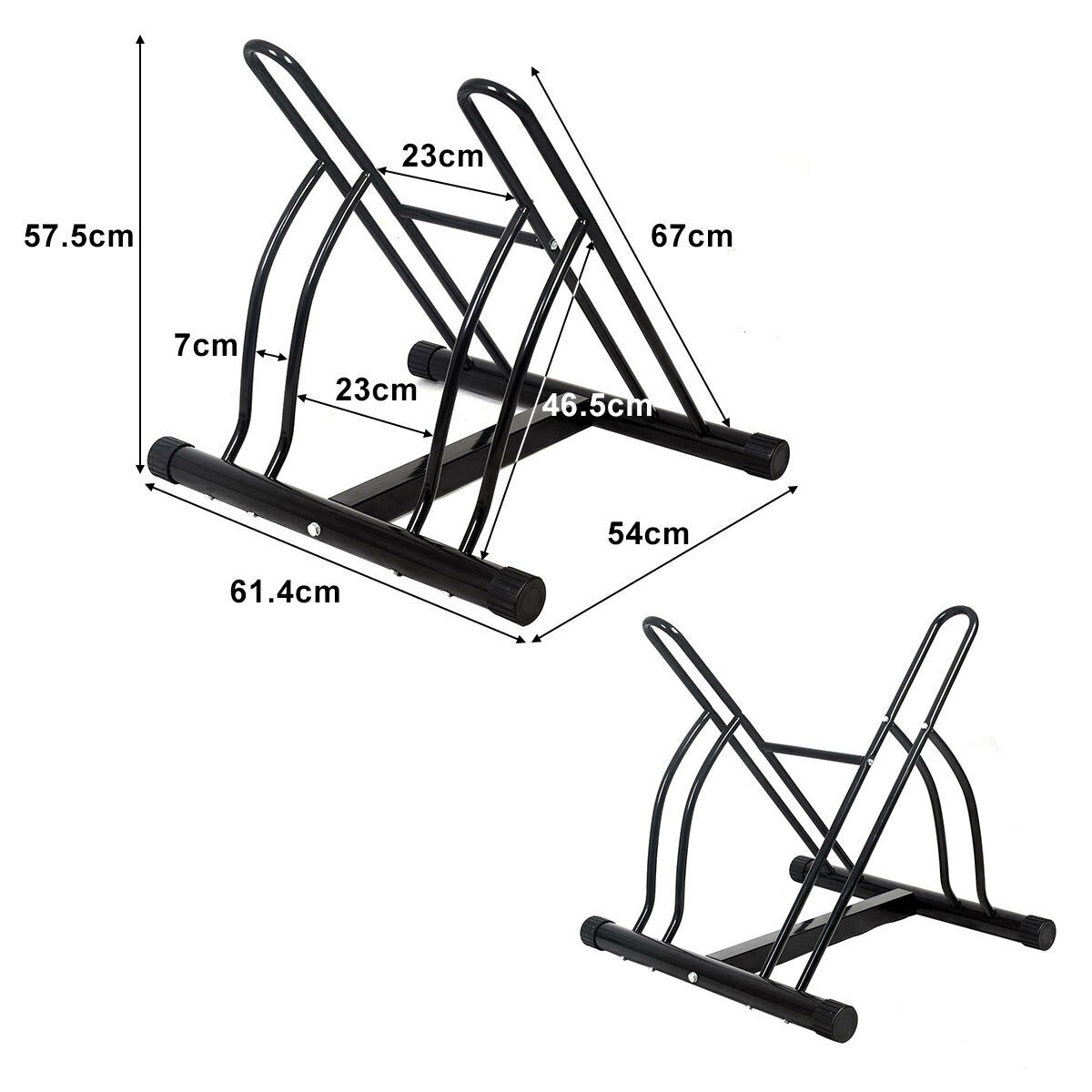 COSTWAY Schwarz) Fahrradständer,