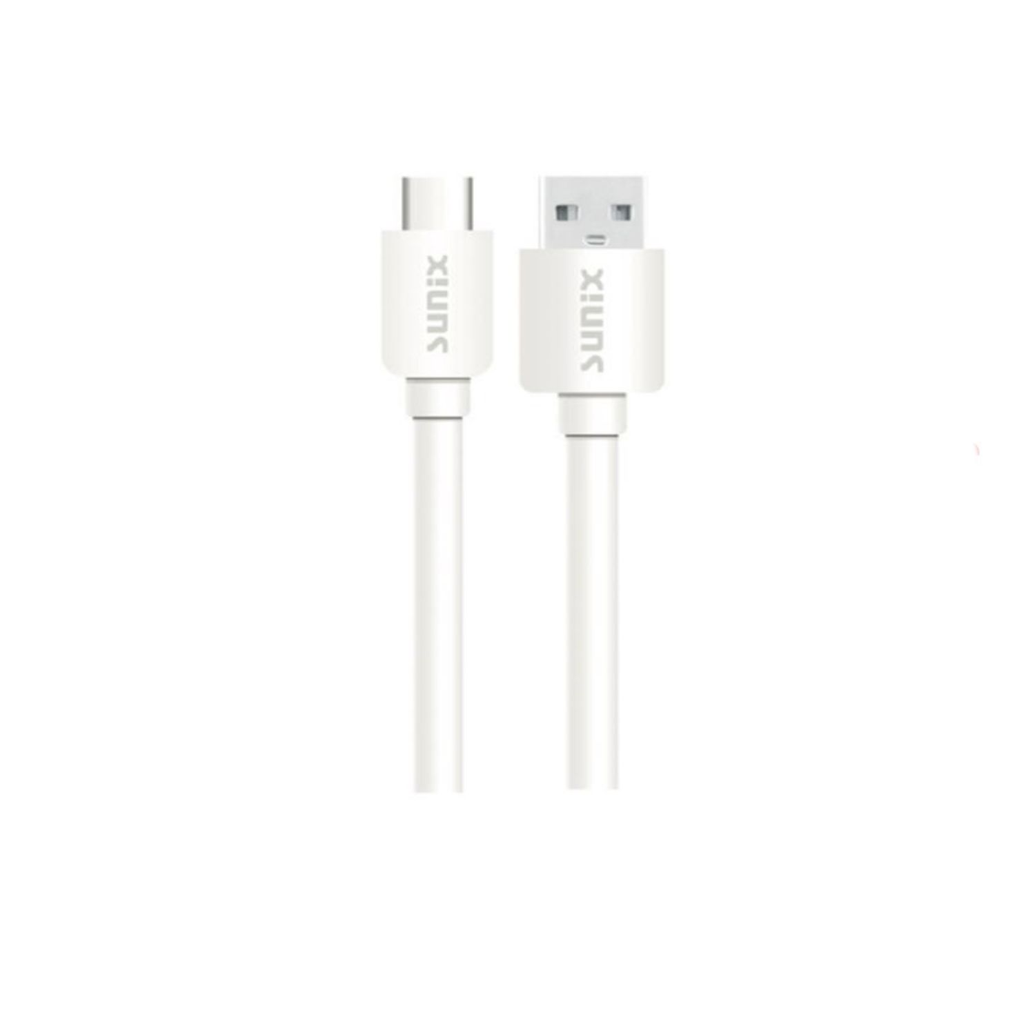 SUNIX 1,2m 3A USB Typ Nylon, C Weiß Ladekabel, Anti-Bruch