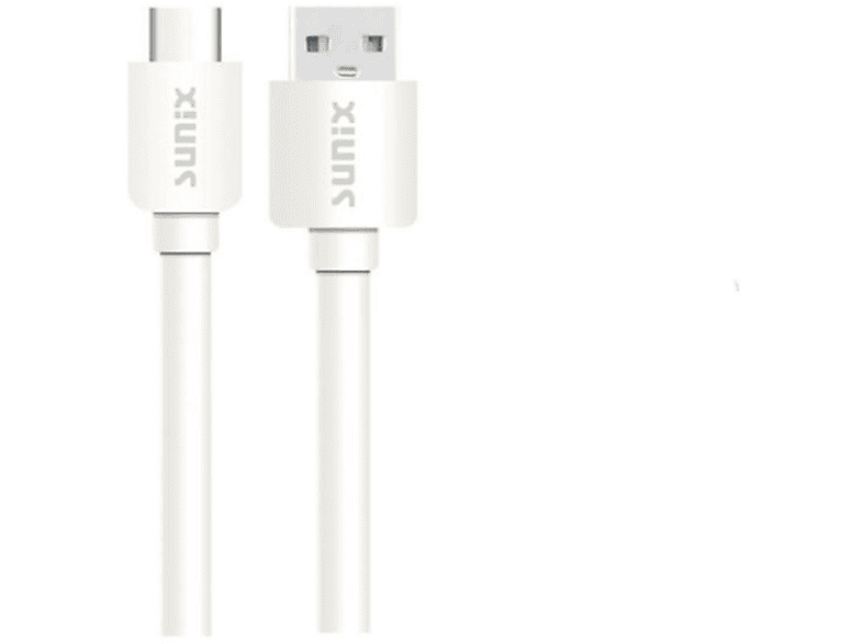 Ladekabel, Weiß C Typ Anti-Bruch 3A 1,2m USB Nylon, SUNIX