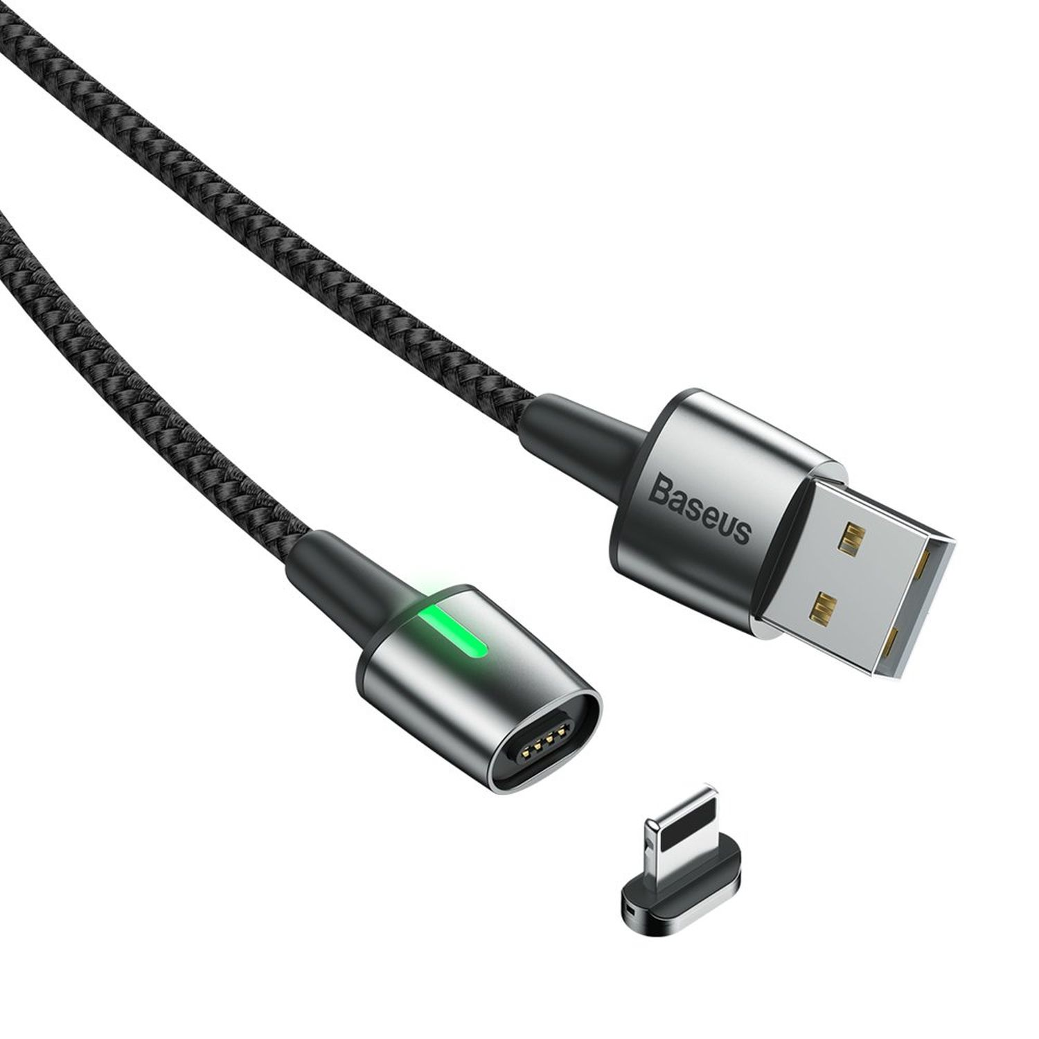 BASEUS Datenkabel, Micro 2.4A 1m ZINK Magnetic Ladekabel, Schwarz USB