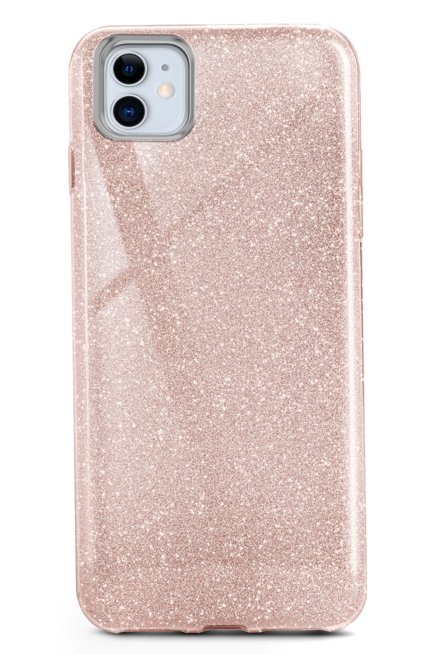 12, Glitter Apple, iPhone ONEFLOW Case, - Rosé Backcover, Gloss