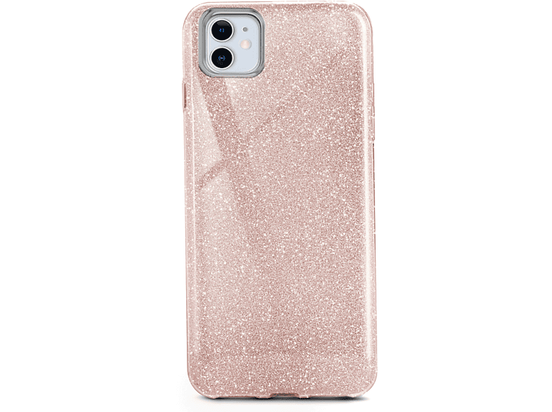 Case, iPhone 12, Backcover, Apple, - ONEFLOW Gloss Glitter Rosé
