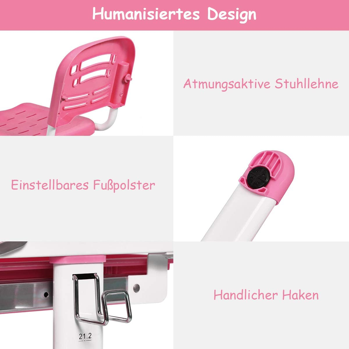 COSTWAY Schülerschreibtisch Kindermöbel