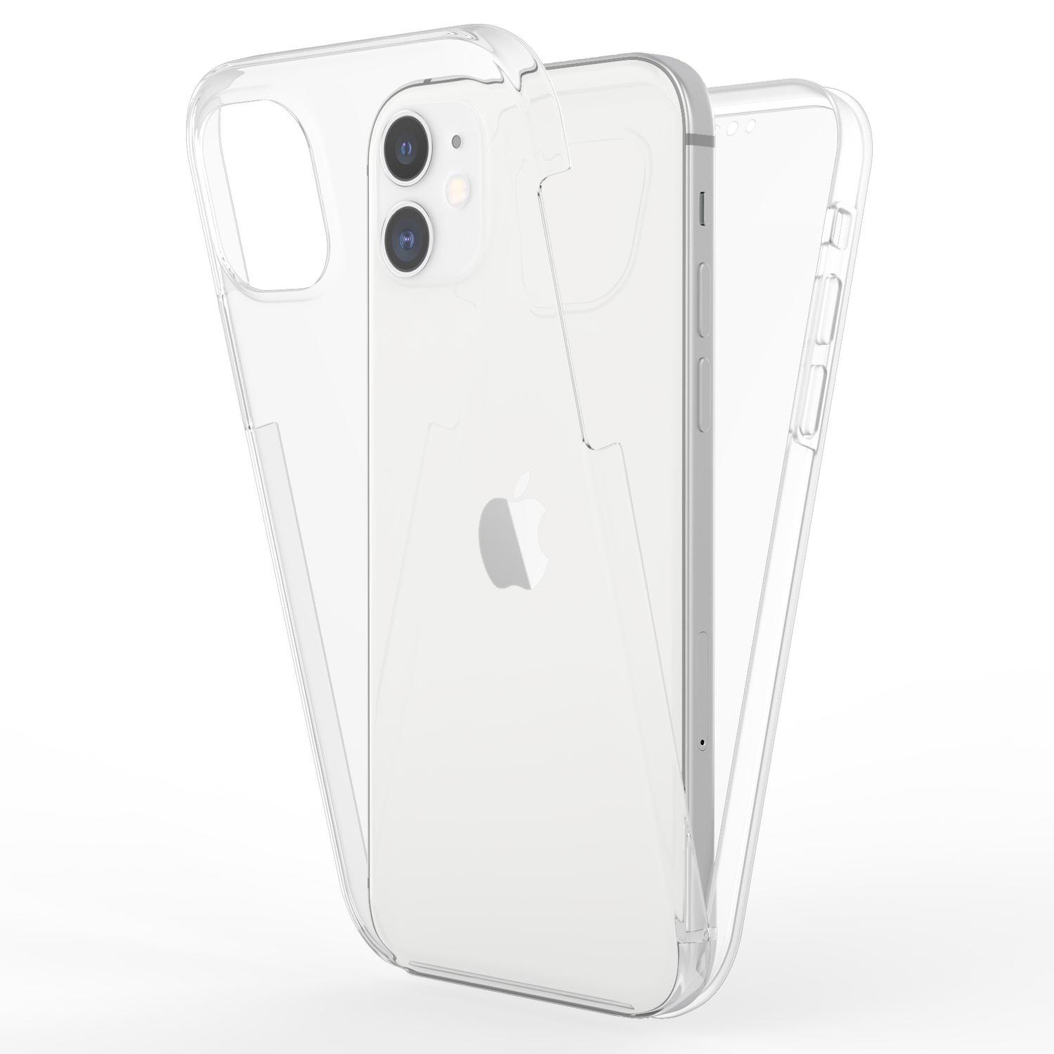 NALIA Klare 360 Grad Transparent iPhone Apple, Backcover, 12 Mini, Hülle