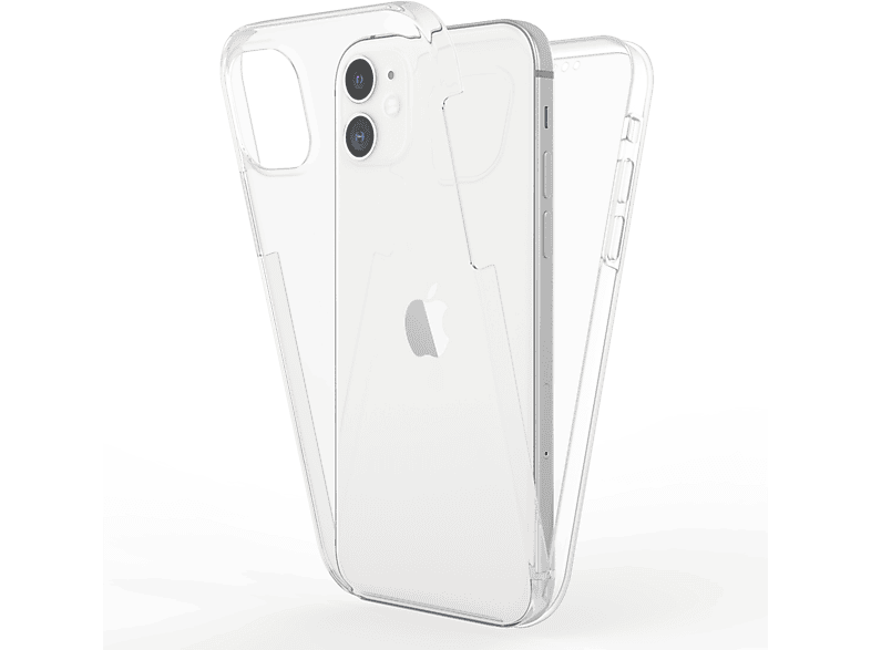 NALIA Klare 360 Grad Hülle, Backcover, Apple, iPhone 12 Mini, Transparent