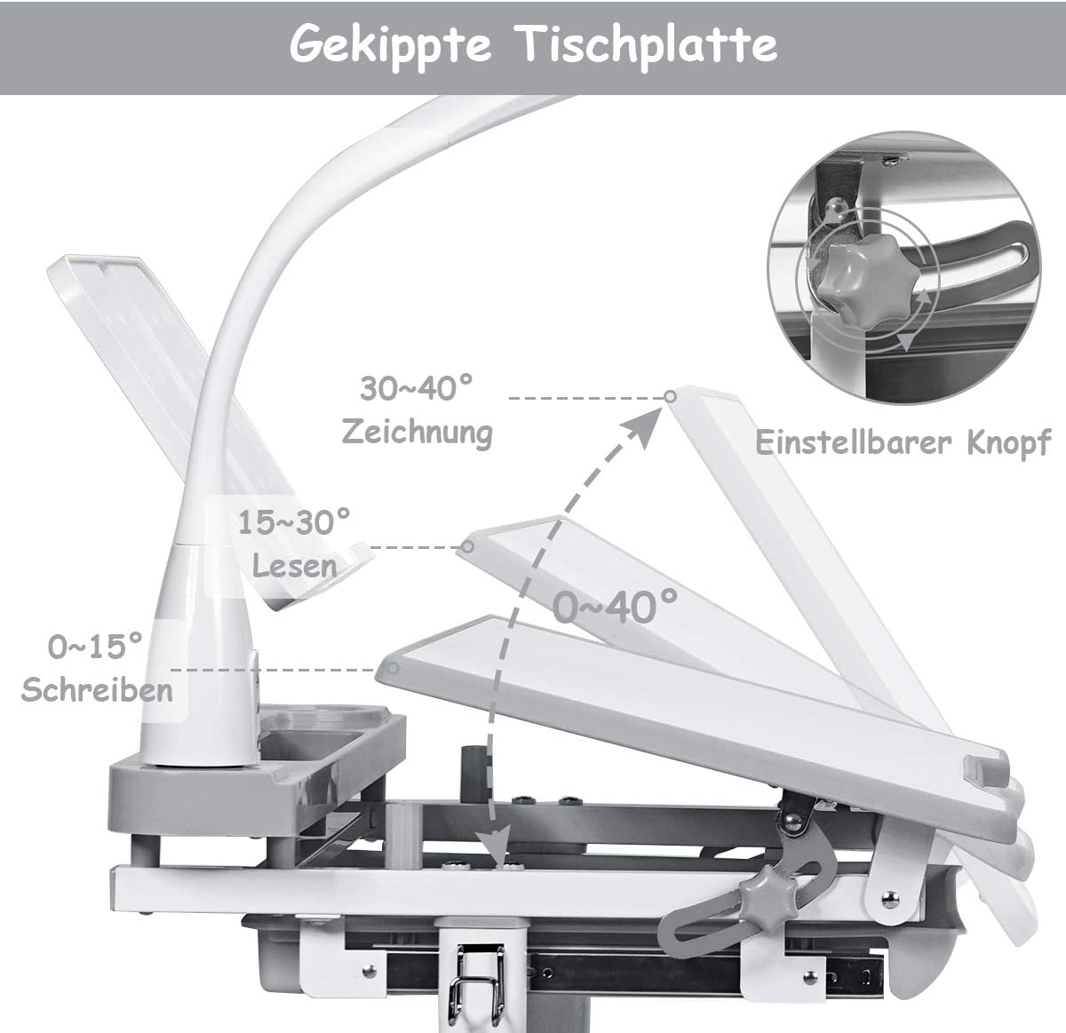 COSTWAY Kindermöbel Schülerschreibtisch