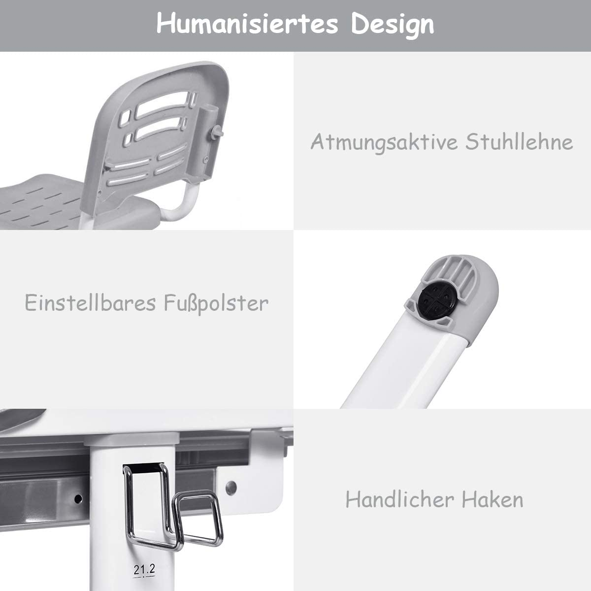 COSTWAY Kindermöbel Schülerschreibtisch