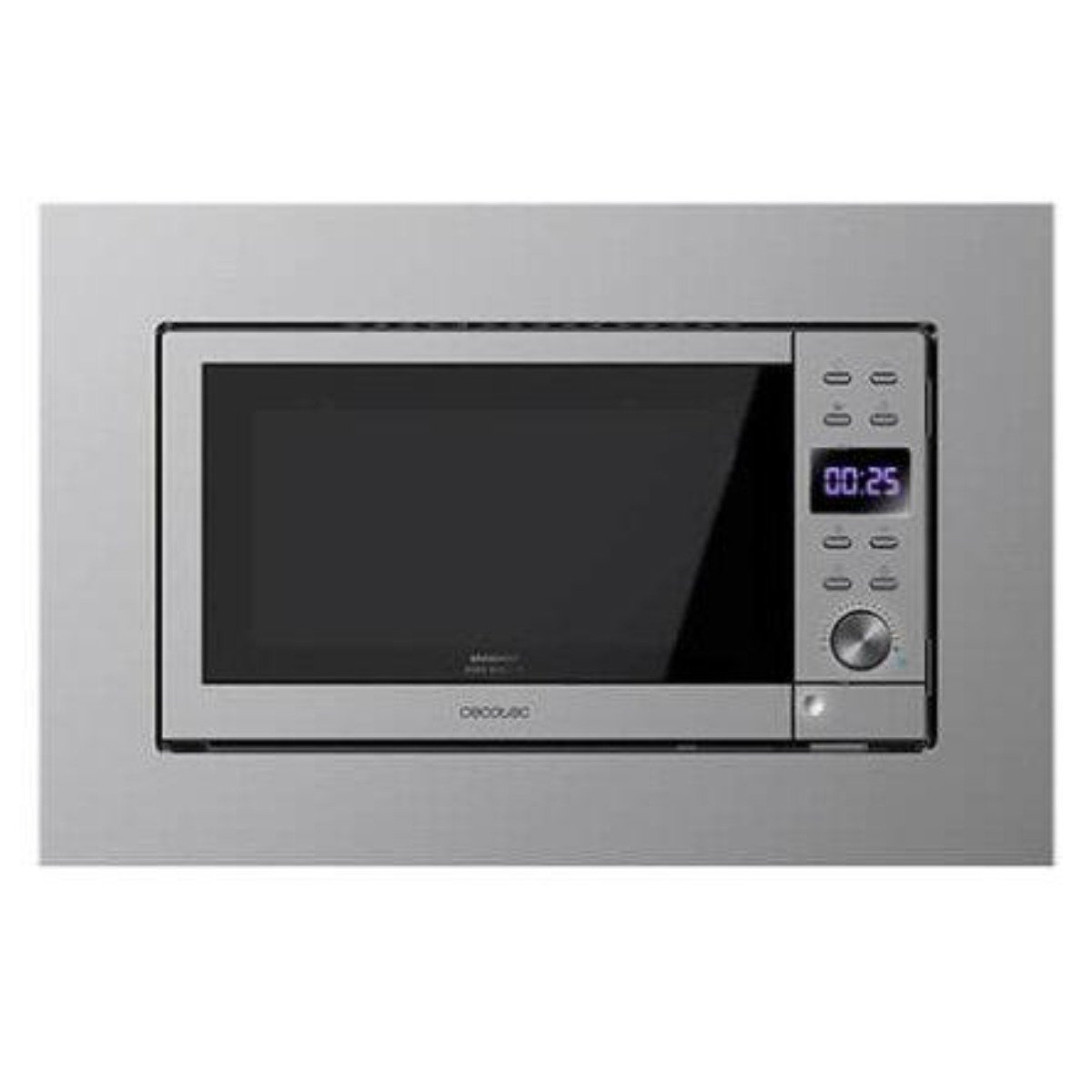 Microondas - Microondas GrandHeat 2000 Built-in Steelblack CECOTEC, 1200 W, 3 potencia, 1 l, plata
