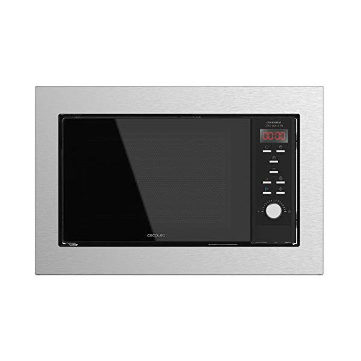 Microondas integrable - GrandHeat 2350 Built-in Steelblack CECOTEC, 1400 W, 3 potencia, 1 Liter, Silver