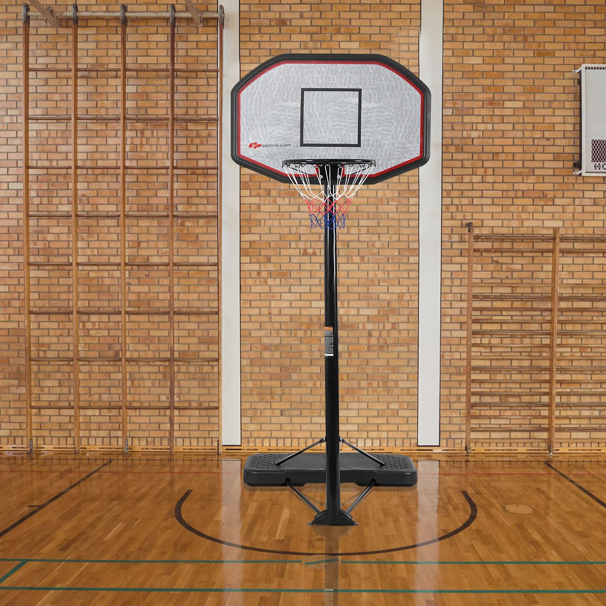Schwarz Basketballständer Basketballanlage, COSTWAY