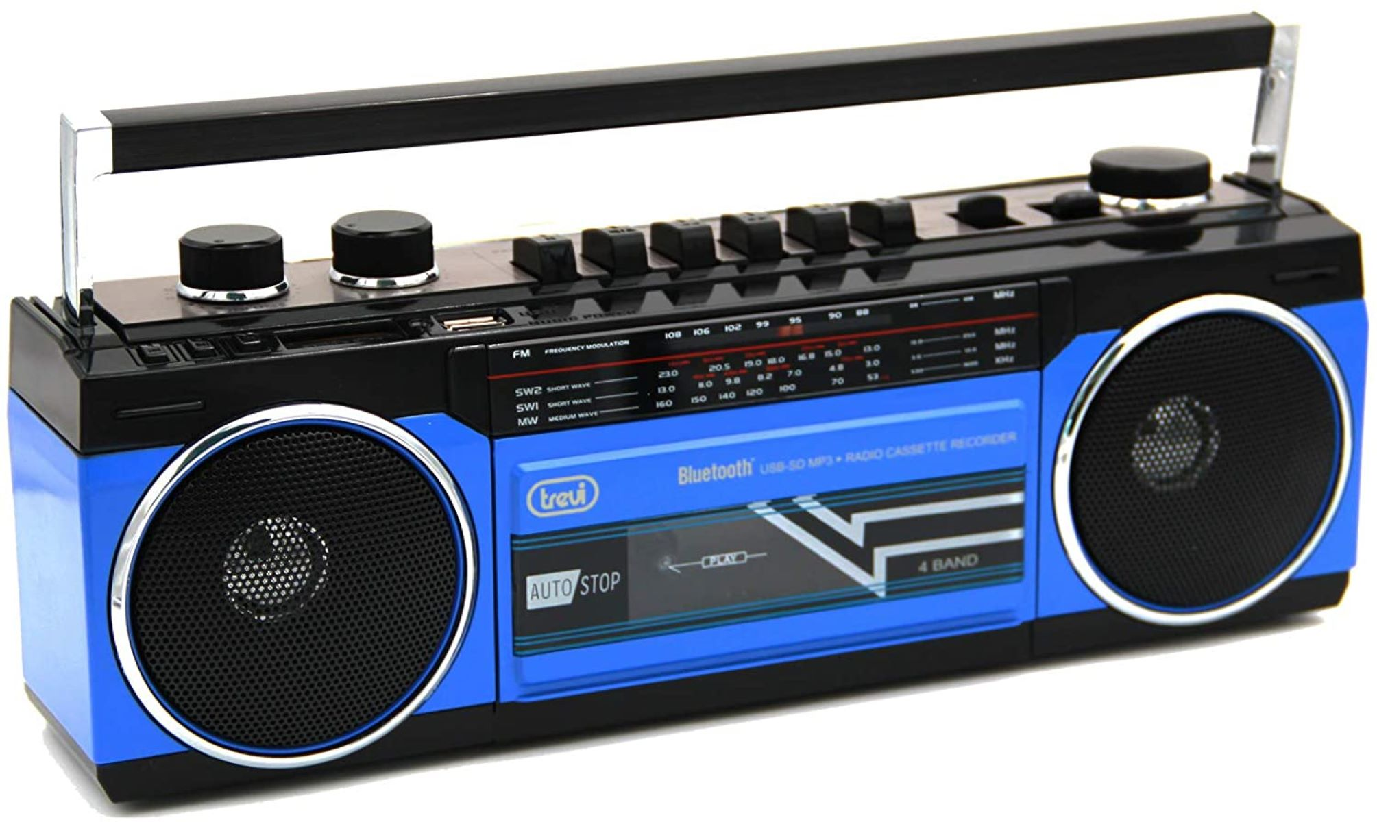 TREVI Radiorekorder RR 501 Bluetooth, Blau Radio, DAB