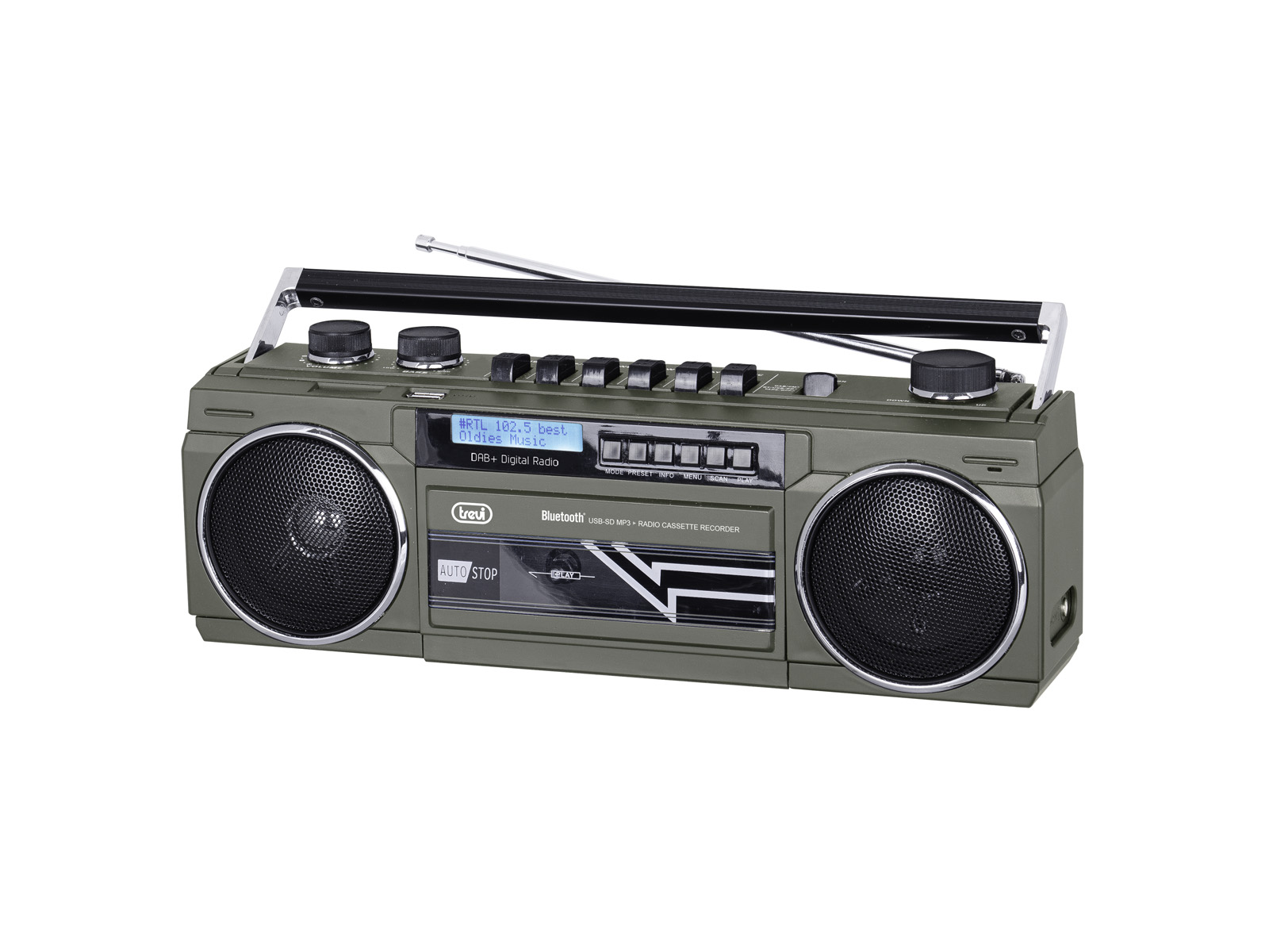 Radiorekorder DAB, Tragbarer Radio, Grau TREVI