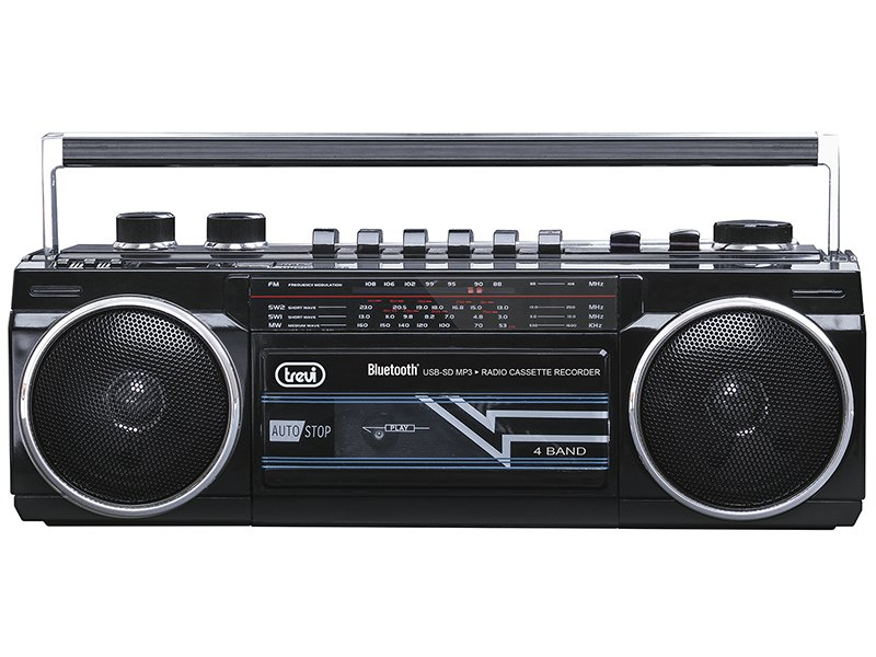501 TREVI BT RR Schwarz Bluetooth, Radio, Radiorekorder DAB,