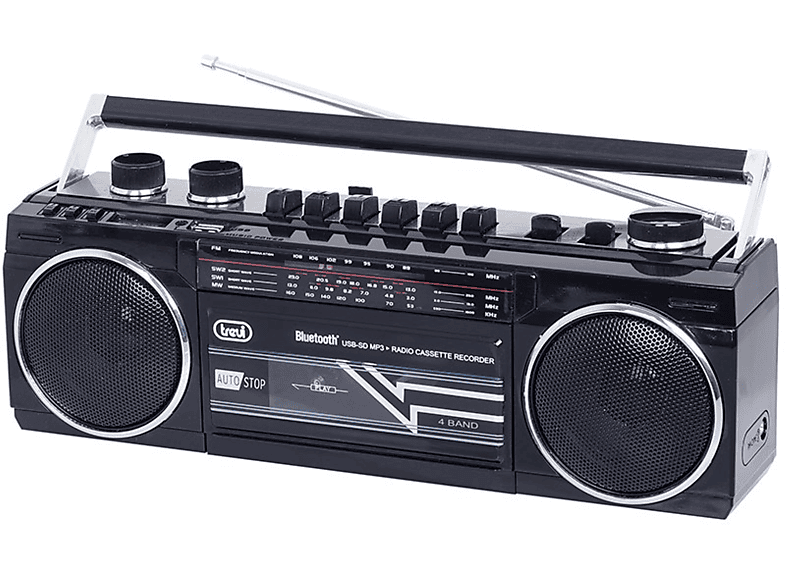 501 TREVI BT RR Schwarz Bluetooth, Radio, Radiorekorder DAB,