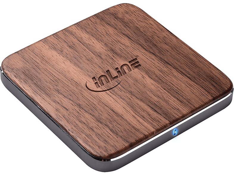 INLINE InLine® Qi woodcharge, wireless fast charger, Smartphone kabellos / / Qi Ladegeräte InLine, walnuss