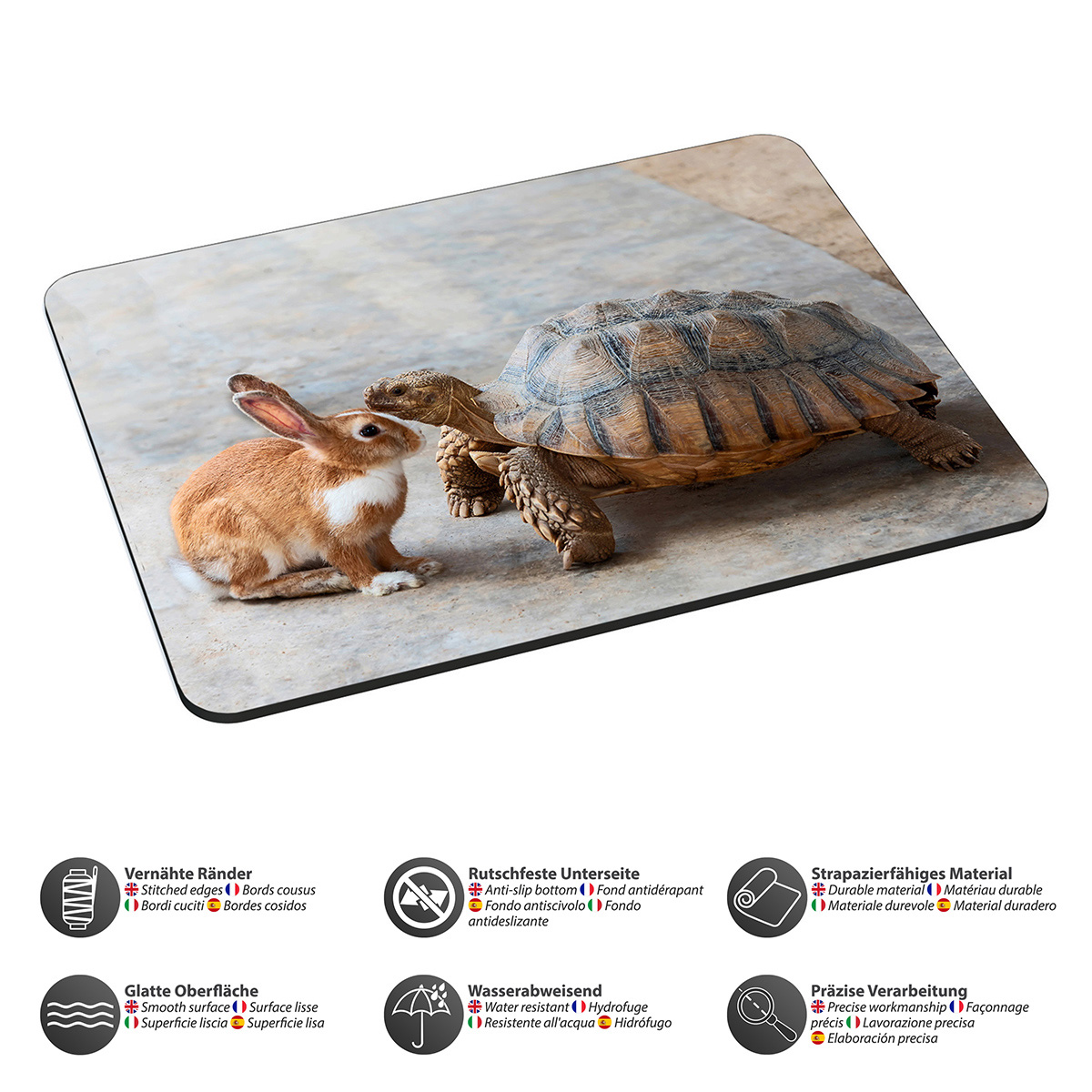 PEDEA Mauspad Design Rabbit & Gr. Mauspad L cm cm) x 22 (18 Turtle